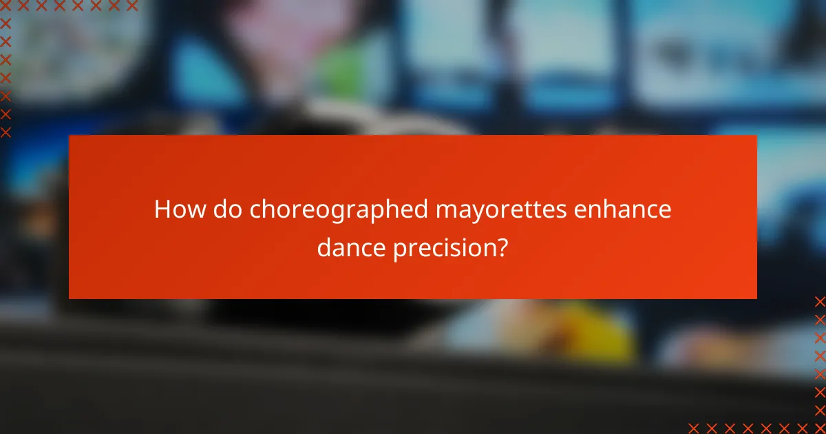 How do choreographed mayorettes enhance dance precision?
