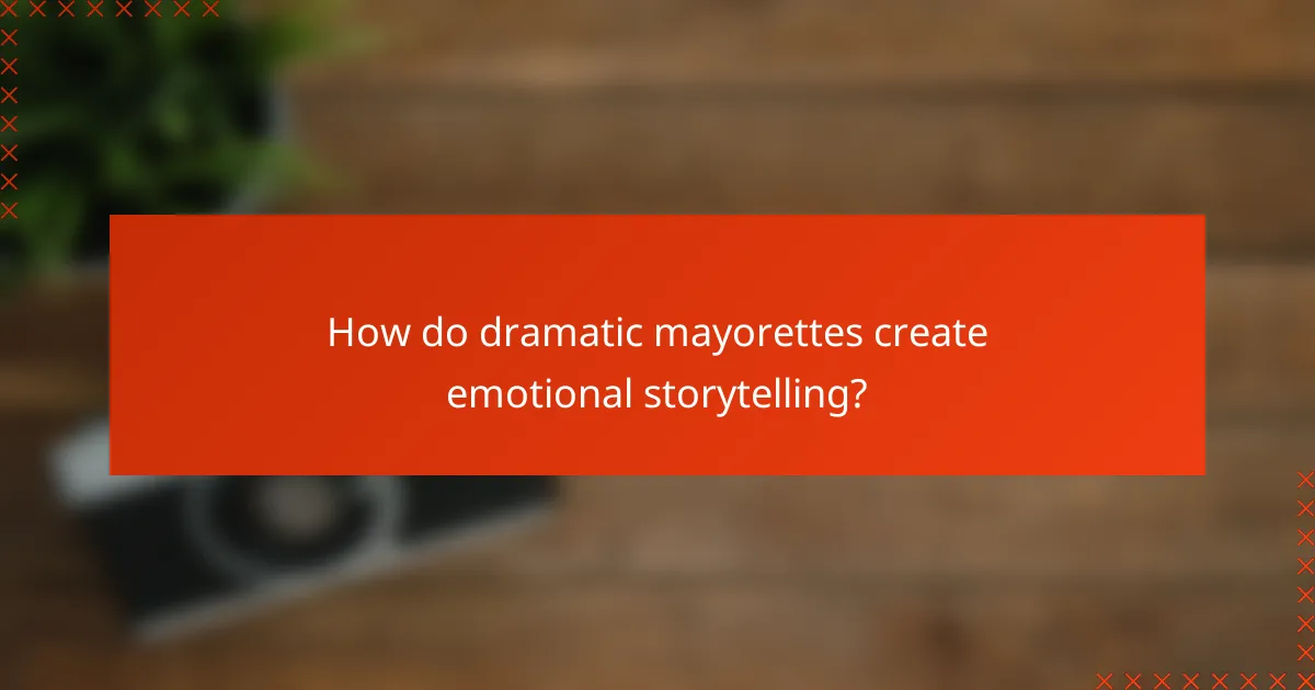 How do dramatic mayorettes create emotional storytelling?