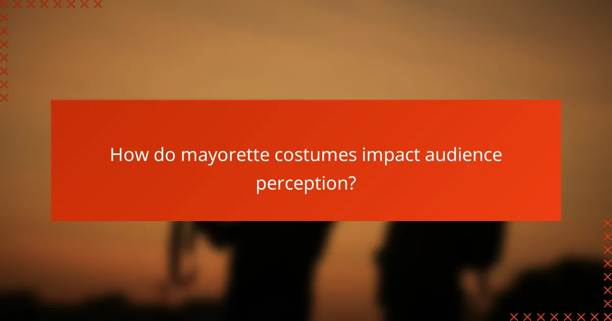 How do mayorette costumes impact audience perception?