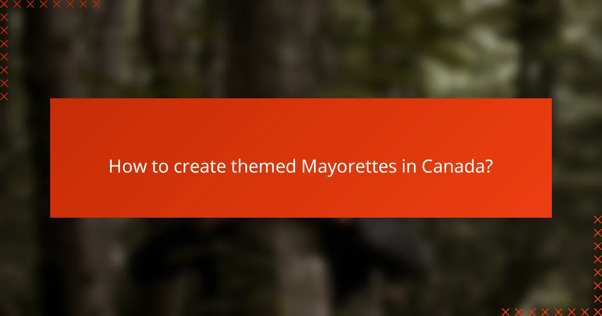 How to create themed Mayorettes in Canada?