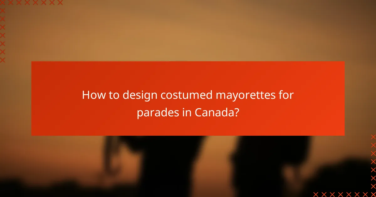 How to design costumed mayorettes for parades in Canada?