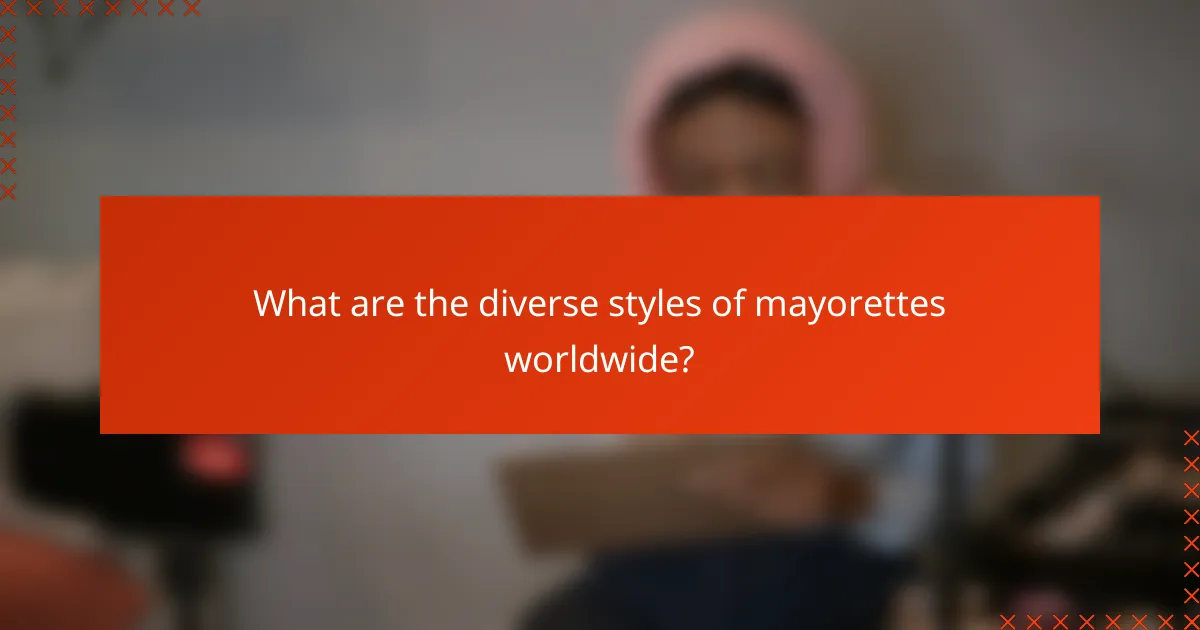What are the diverse styles of mayorettes worldwide?