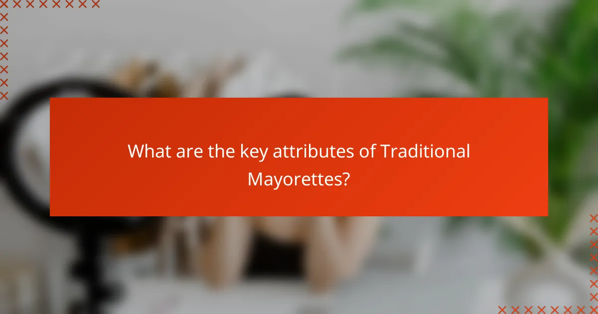 What are the key attributes of Traditional Mayorettes?