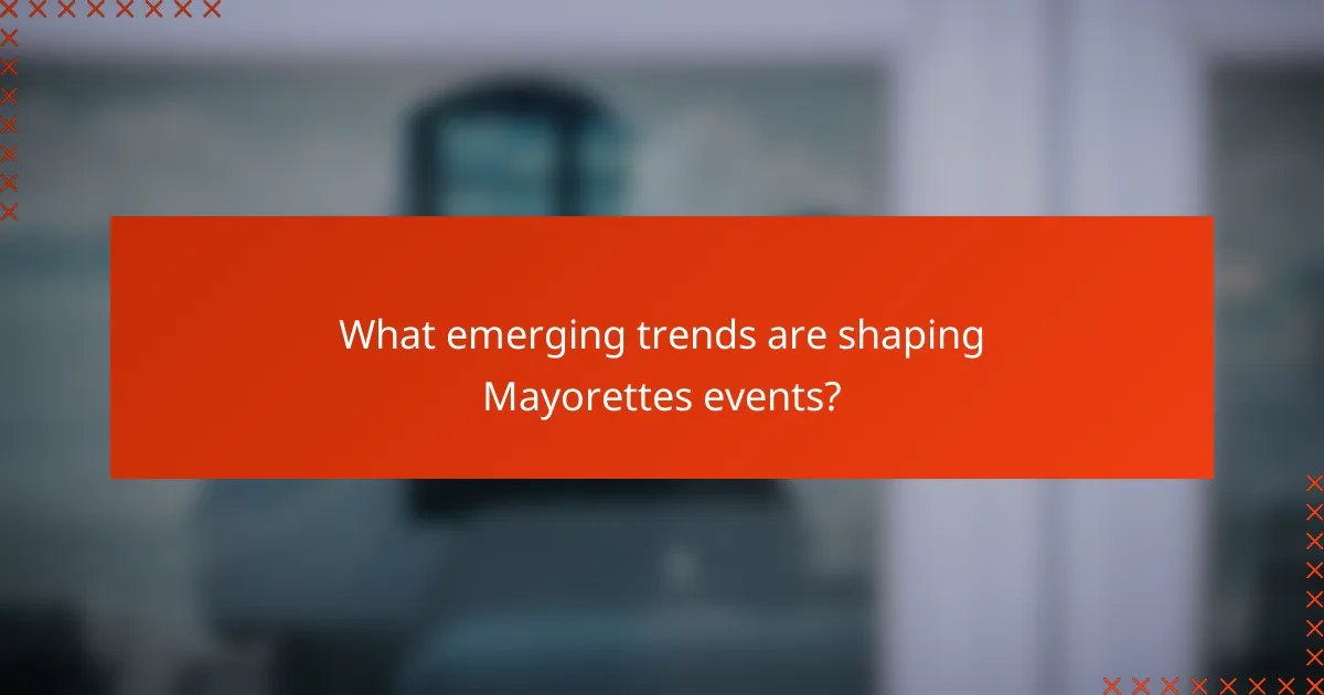 What emerging trends are shaping Mayorettes events?